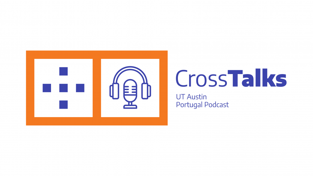 Illustration of the Cross Talks podcast. It reads 