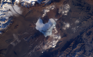 View from the sky above. View of the Earth's surface